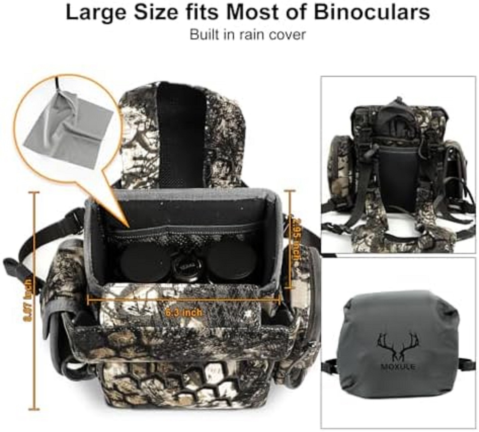 Binocular Harness Chest Pack: Bino Case with Rangefinder Pocket