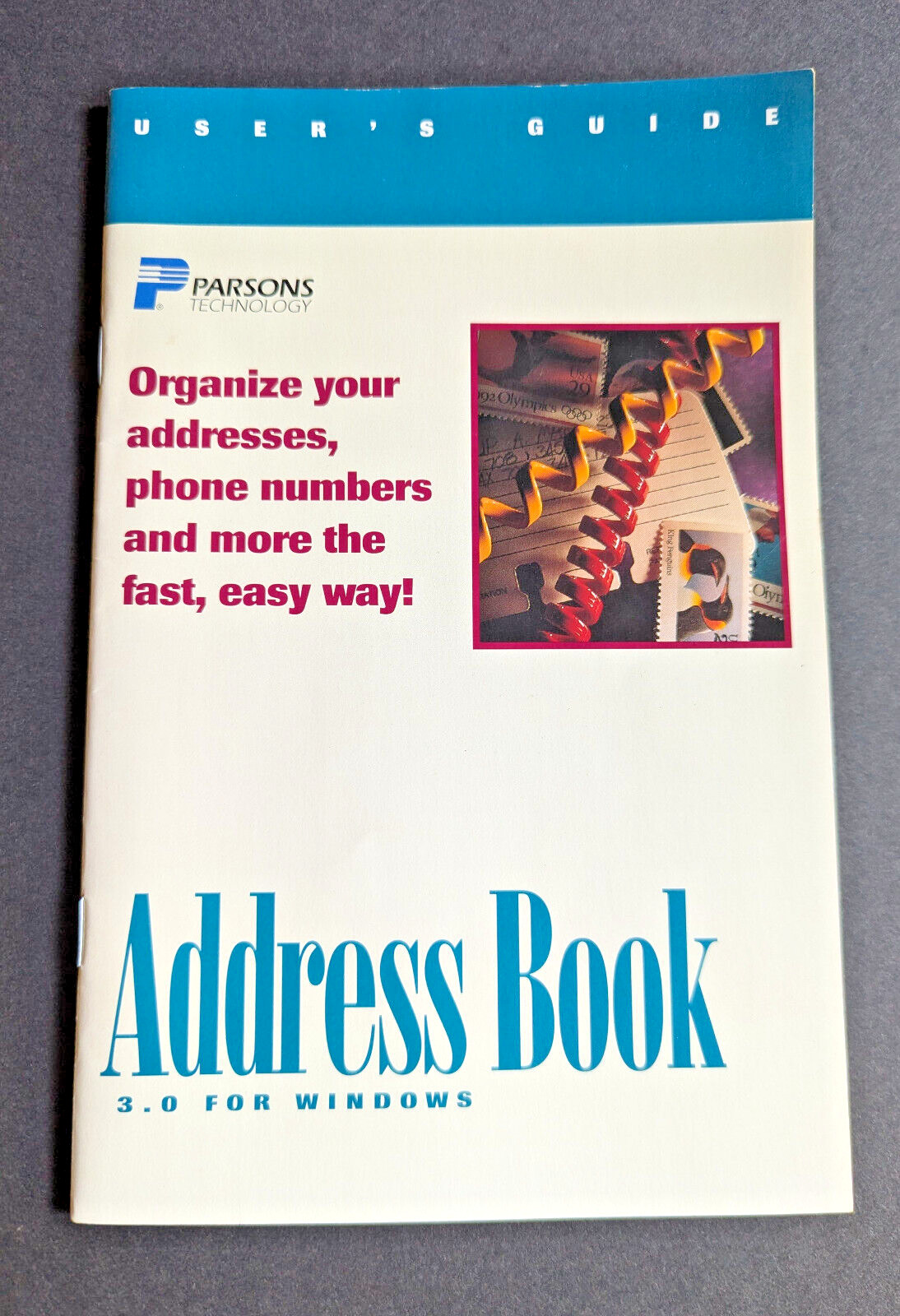 Address Book 3.0 for Windows User's Guide Parsons Technology Booklet 1995 Vtg