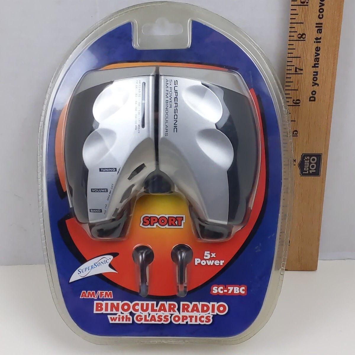 Supersonic AM FM Binocular Radio SC7BC 5x Power Sport Glass Optics New Sealed