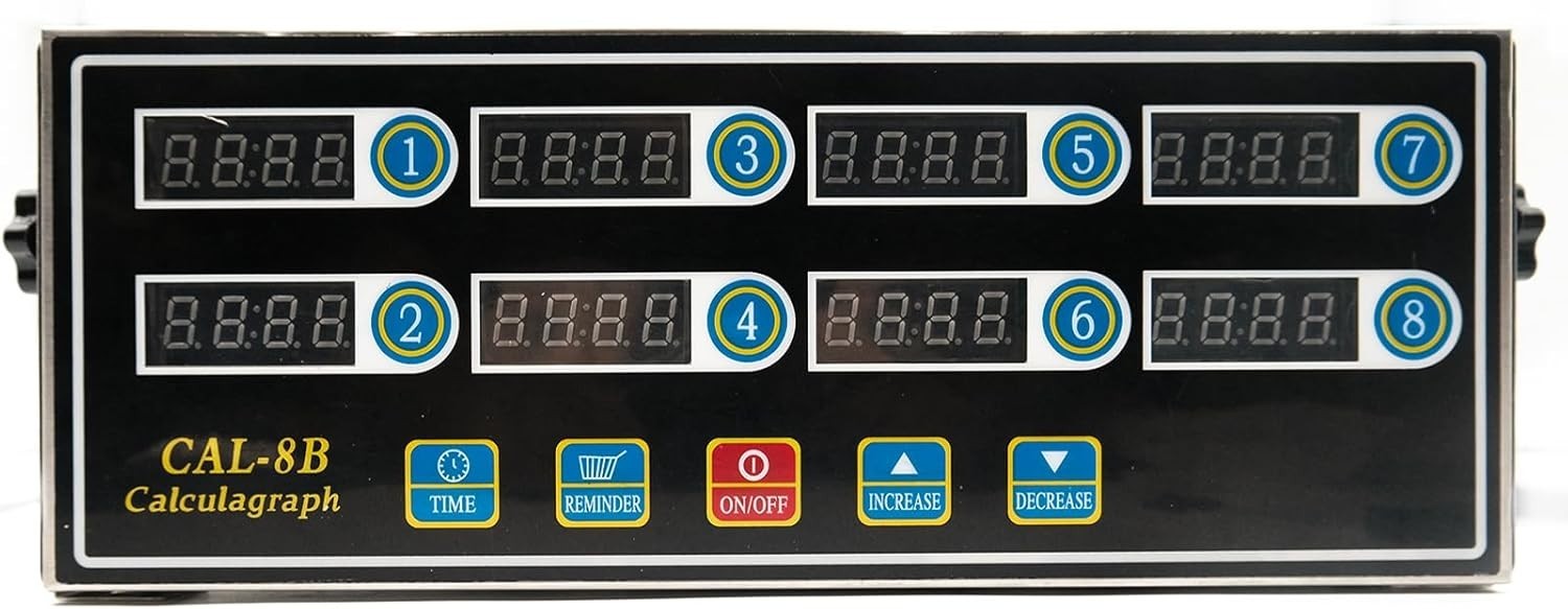 Commercial Kitchen Timer 8 Channel Digital Timer Loud Alarm Cooking Timer Clock