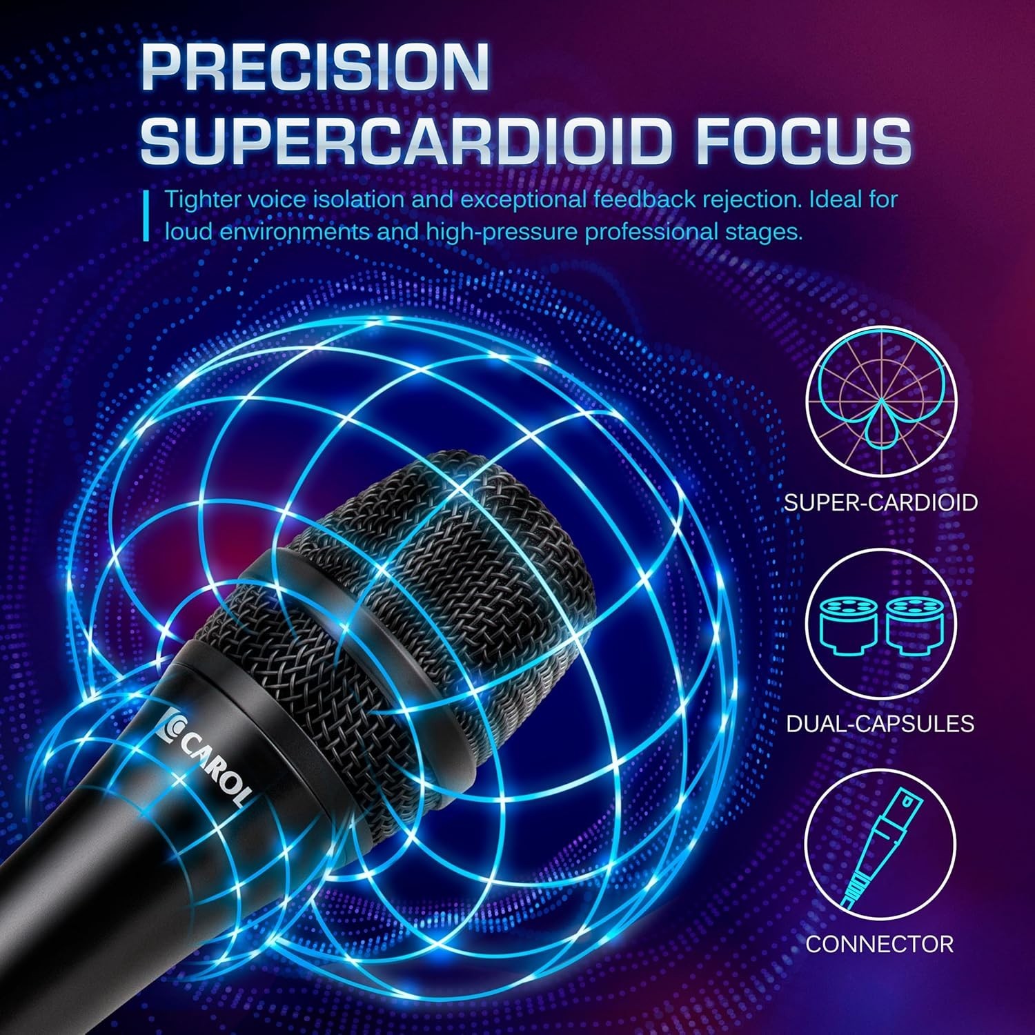 Microphones & Wireless Systems CAROL AC 930 Dynamic Supercardioid Vocal Micropho