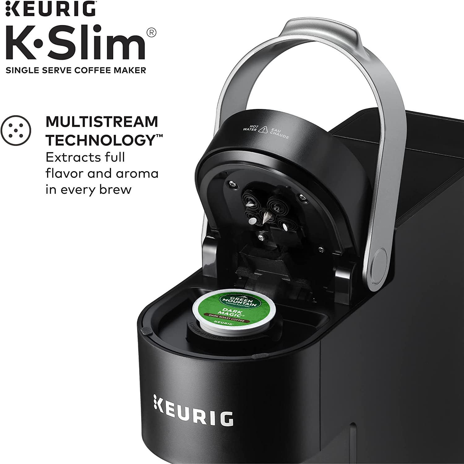 K-Slim Single Serve K-Cup Pod Coffee Maker, Multistream Technology, 3 Brew Sizes