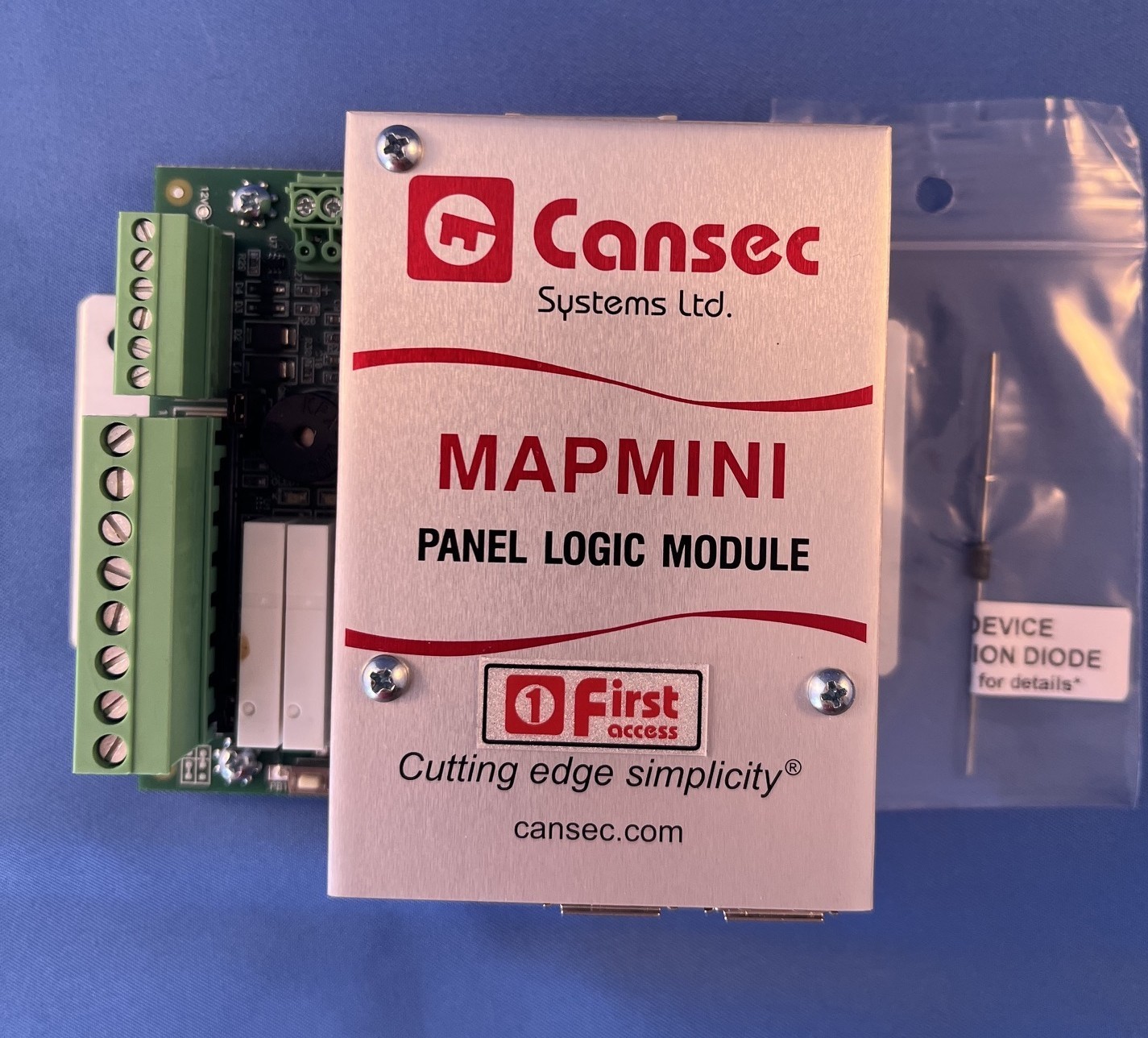 Access Control One Door Kit incl. Cansec controller, PS, prox reader, 24 cards