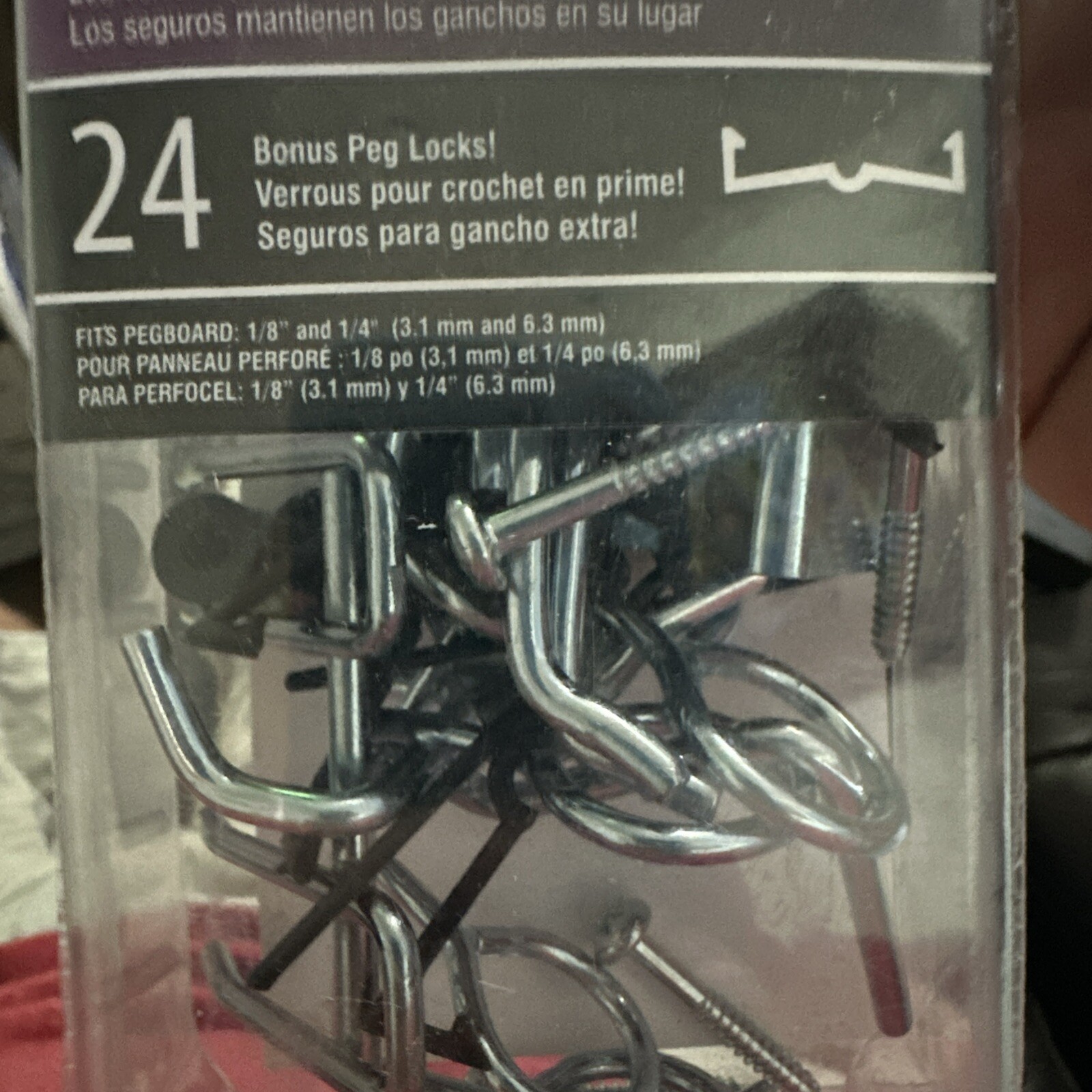 Onward Locking Peg Hook Assortment - 47 Pieces