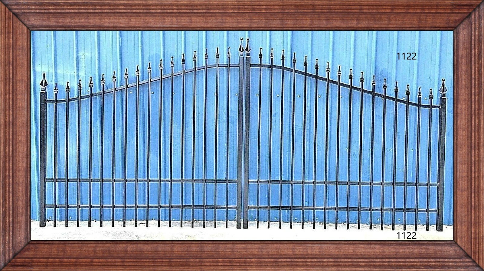 On Sale 1122* Driveway Gate 14'Wrought Iron Style Steel Metal Cast Home Security