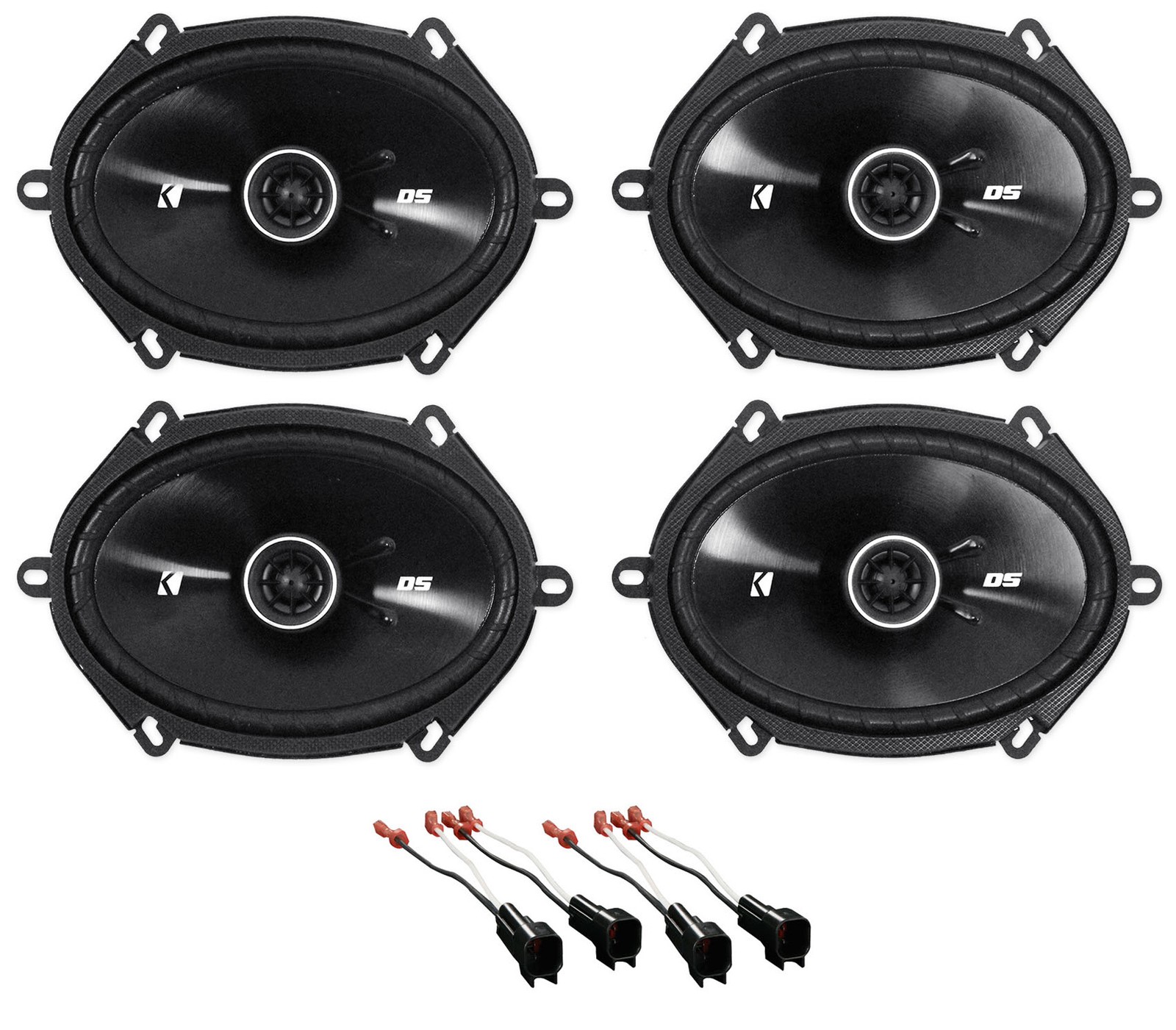 Kicker 6x8" Front+Rear Speaker Replacement Kit For 08-10 Ford F-250/350/450/550