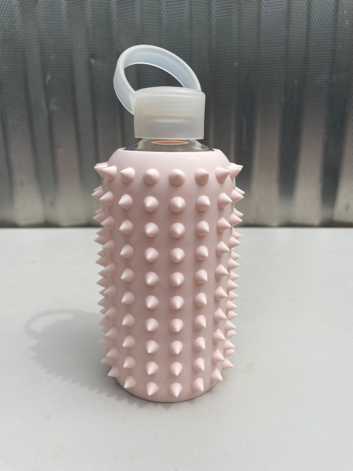 BKR Glass Soft Silicone TuTu Spiked Little Bottle Light Pink Little 16 oz RARE