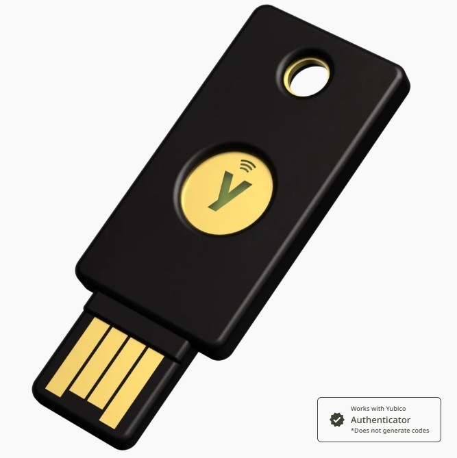 Yubico Security Key NFC (Black) Brand New