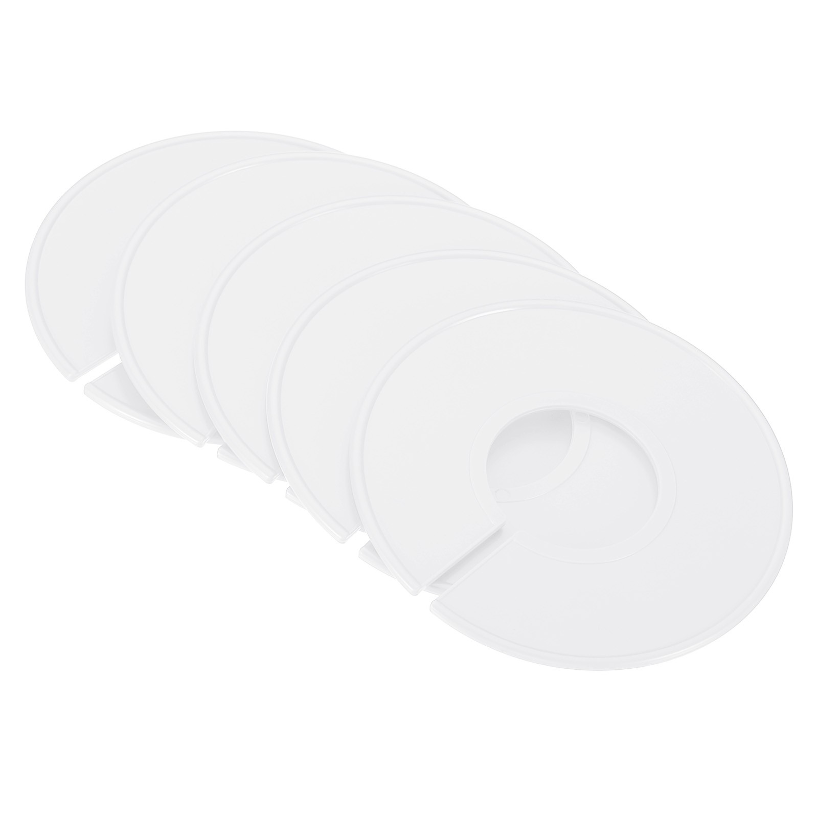 Clothes dividers, 6 pcs labels round sorting separator for wardrobe, white