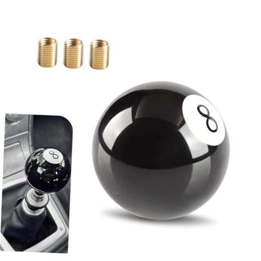 Shift Knob Manual Gear, 8 Ball Billiard Decorative Shift Knob with 3 Size
