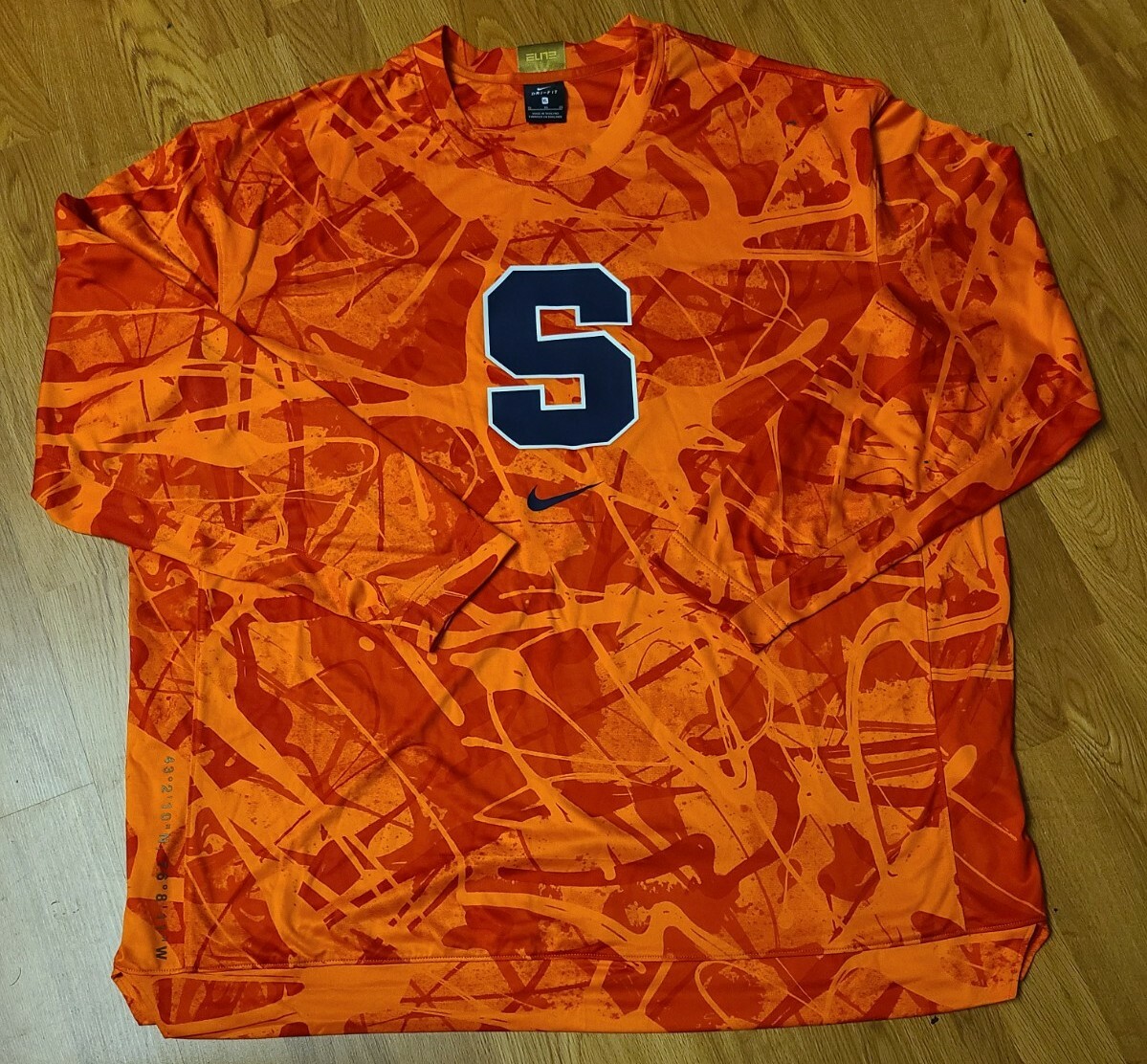 NIKE Syracuse Orange Basketball ELITE Player Issue Long Sleeve CQ0841 Men's XL