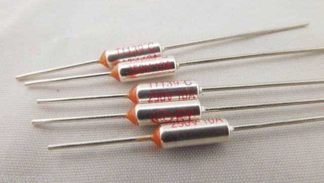 5 x 139°C (282°F) Thermal Fuse 250V/10A TF Cutoff Cut-off & USA Free Shipping!