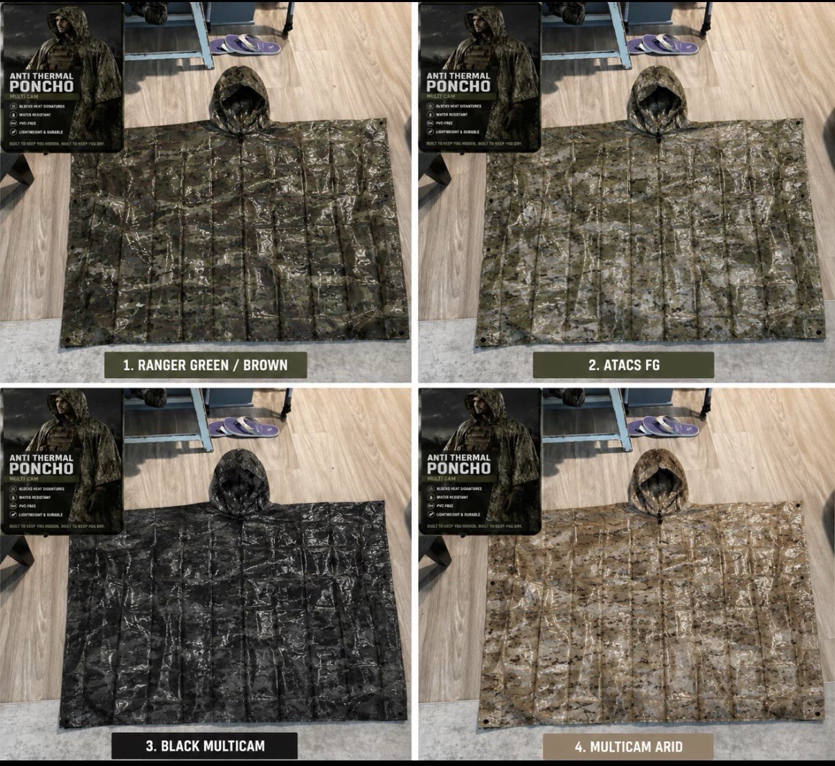 ANTI-THERMAL TACTICAL PONCHO – MULTICAM / TACTICAL CAMO