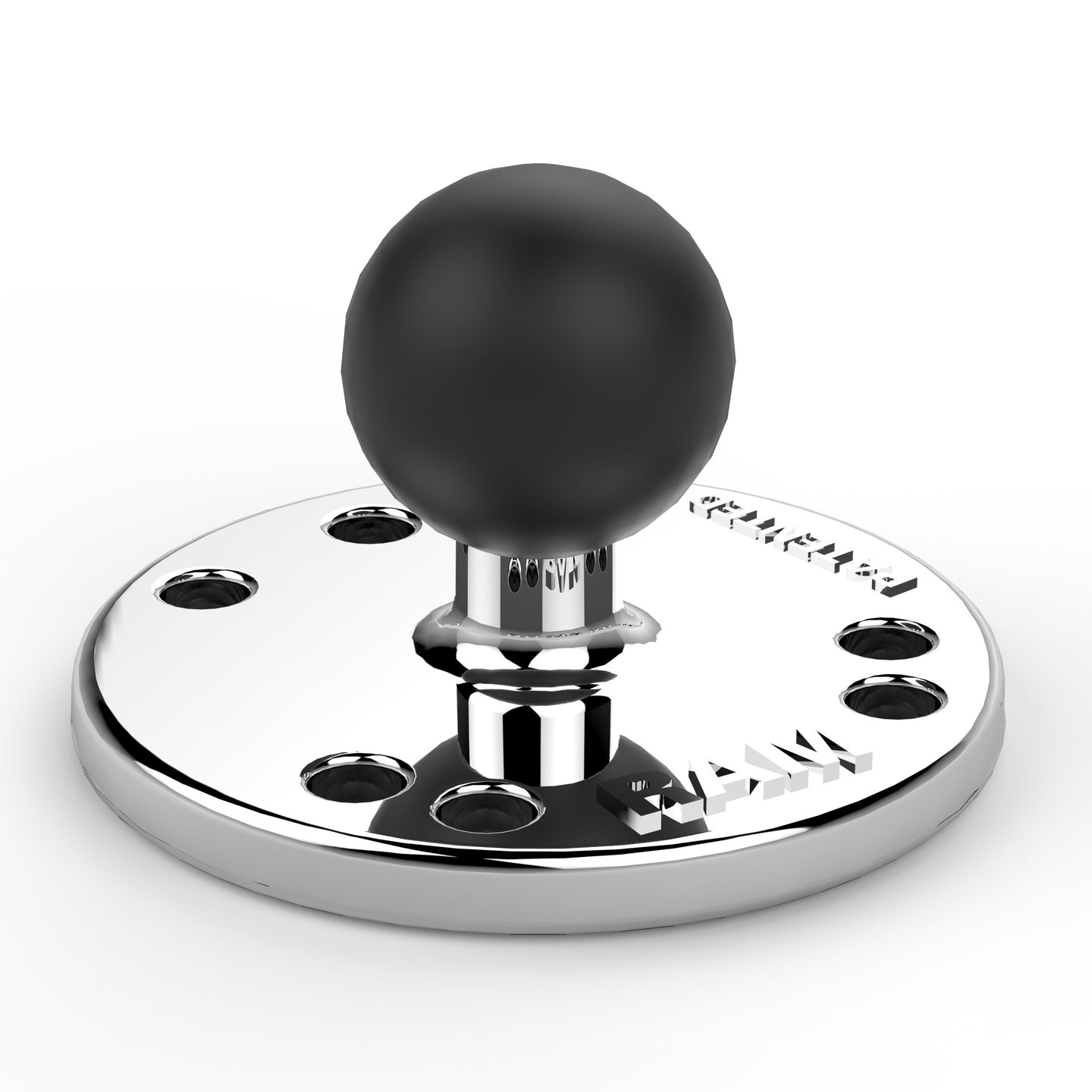 RAM-B-202CHU  RAM Chrome Round Plate with Ball...