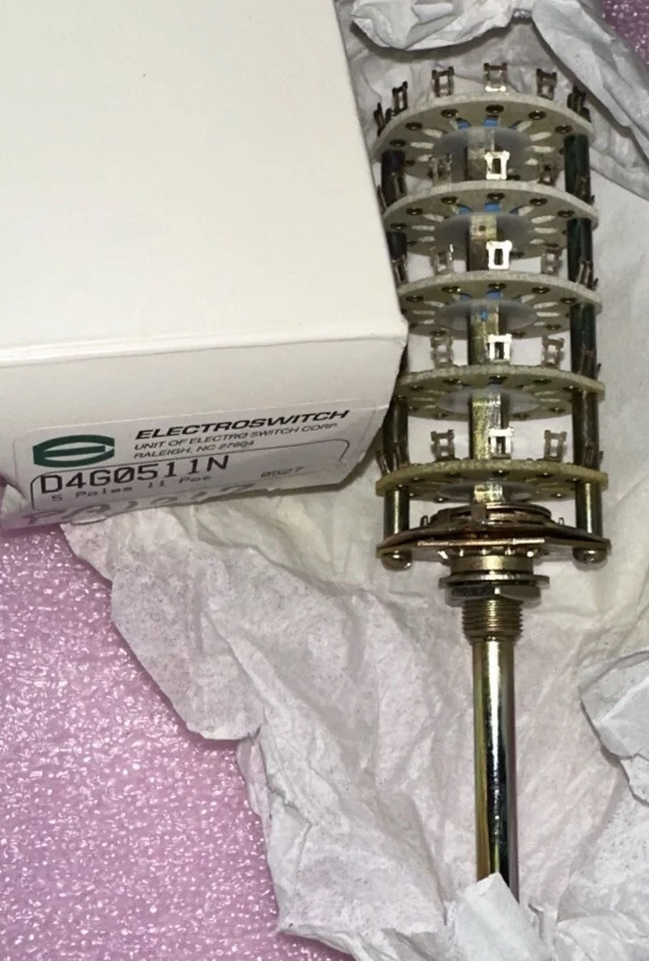Rotary switch, Electroswitch model #D4G0511N, 5 deck ,11 positions, non-shorting