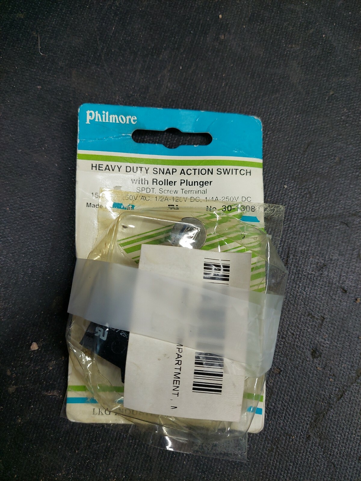 Philmore Heavy Duty Snap Action Switch With Roller Plunger 30-1308