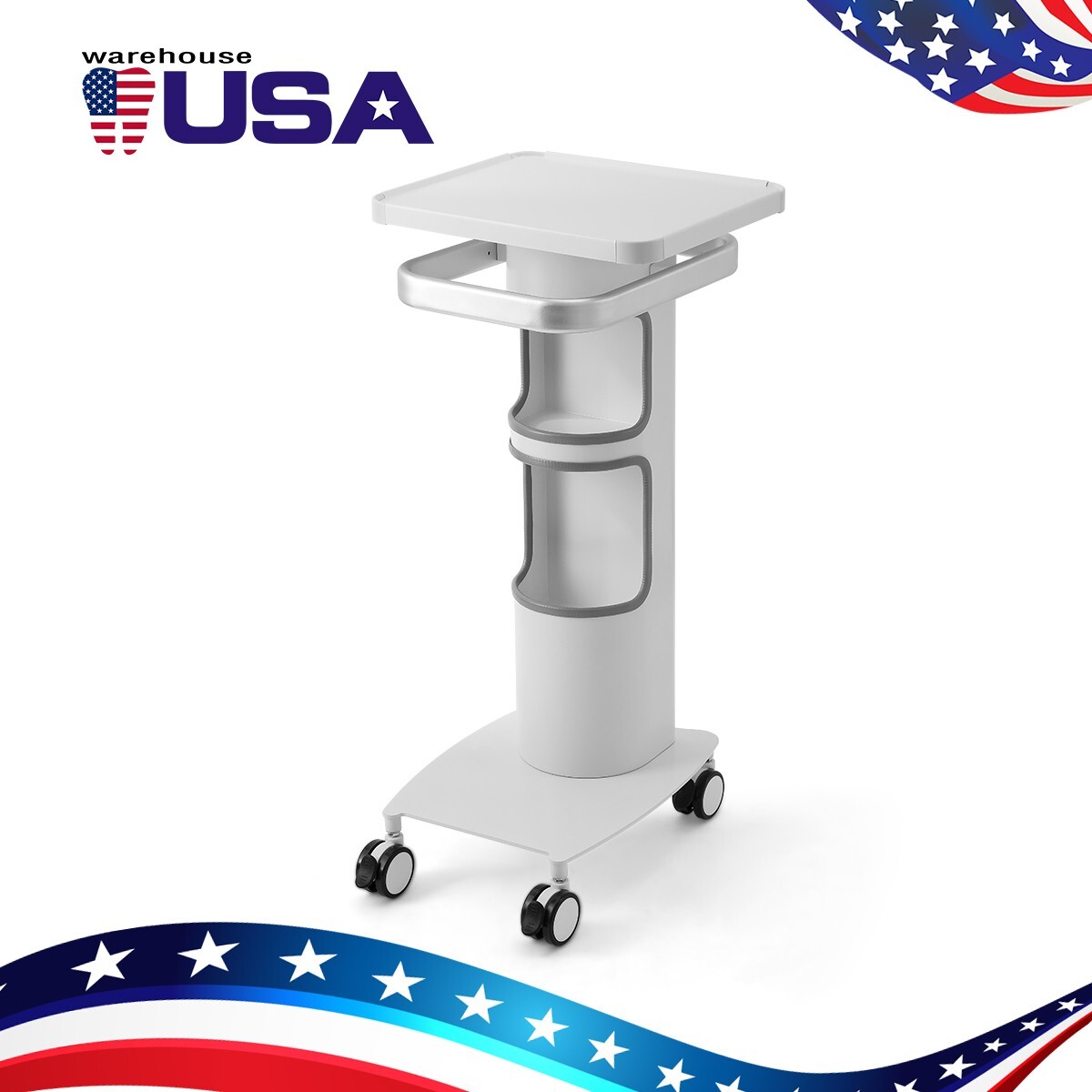 3 Layers Dental Mobile Multi-Function Trolley Cart for Surgic Implant System