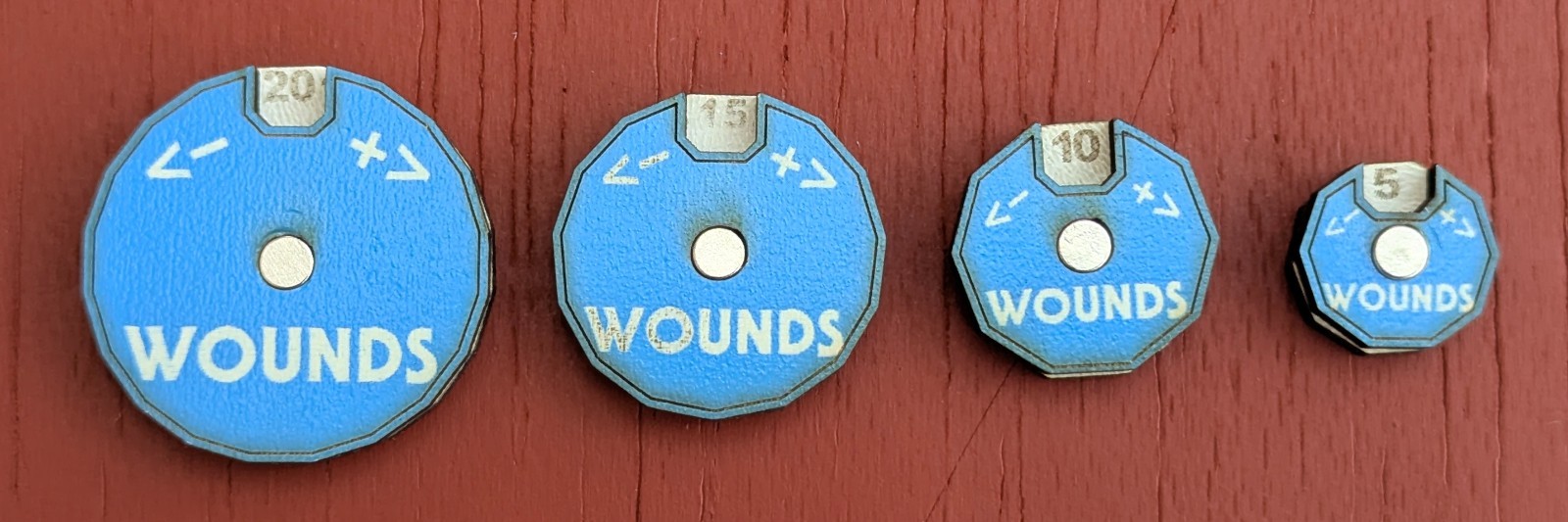 Kill Team Battle Tracker & Wound Counters Warhammer 40k Tabletop Set Colours