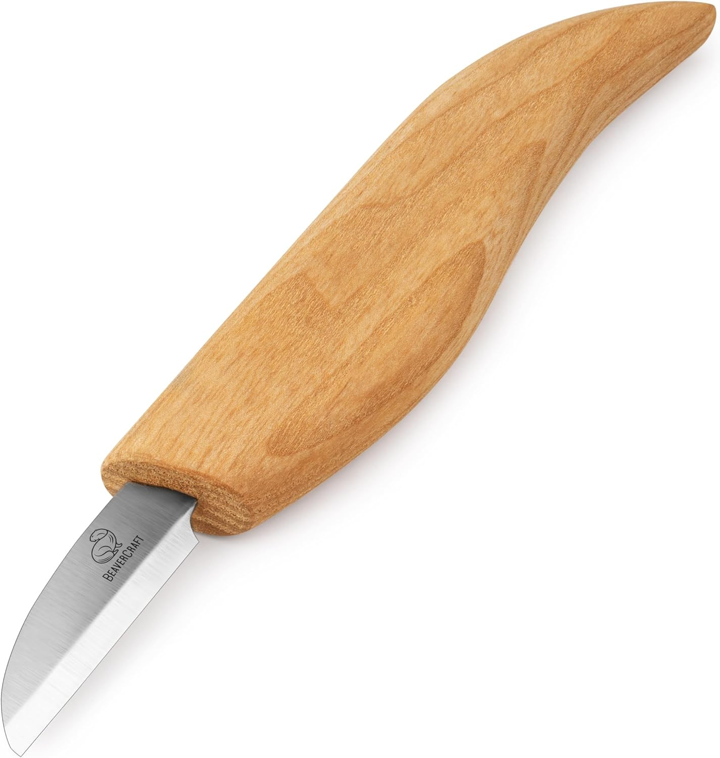 BeaverCraft Whittling Knife C2 6.5" - Wood Chip Carving Knife for General Purpos