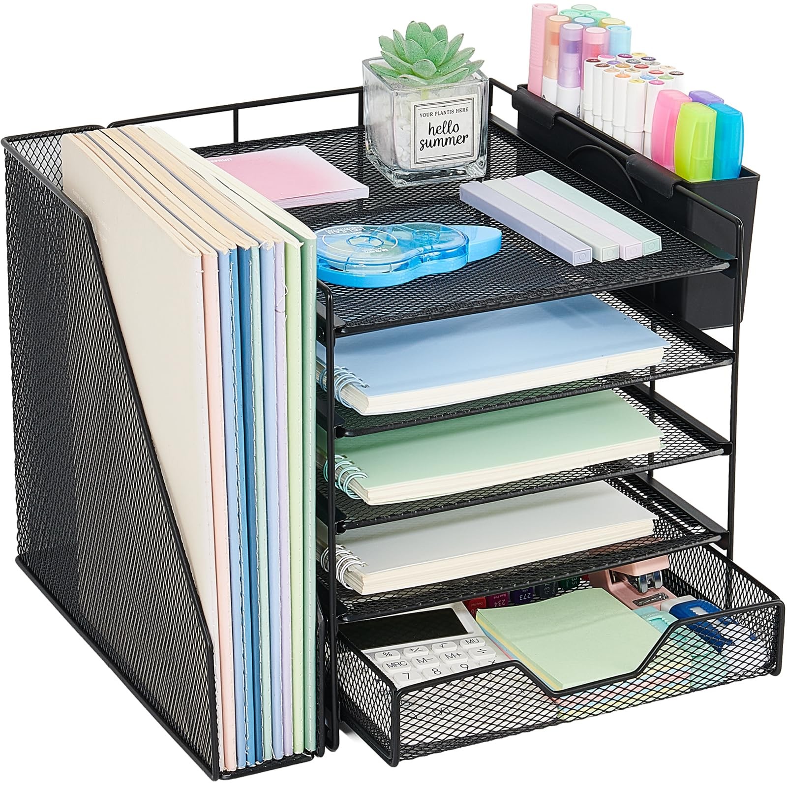 Gugsey Desk Organizers And Accessories 5-Tier Paper Letter Tray Organizer File