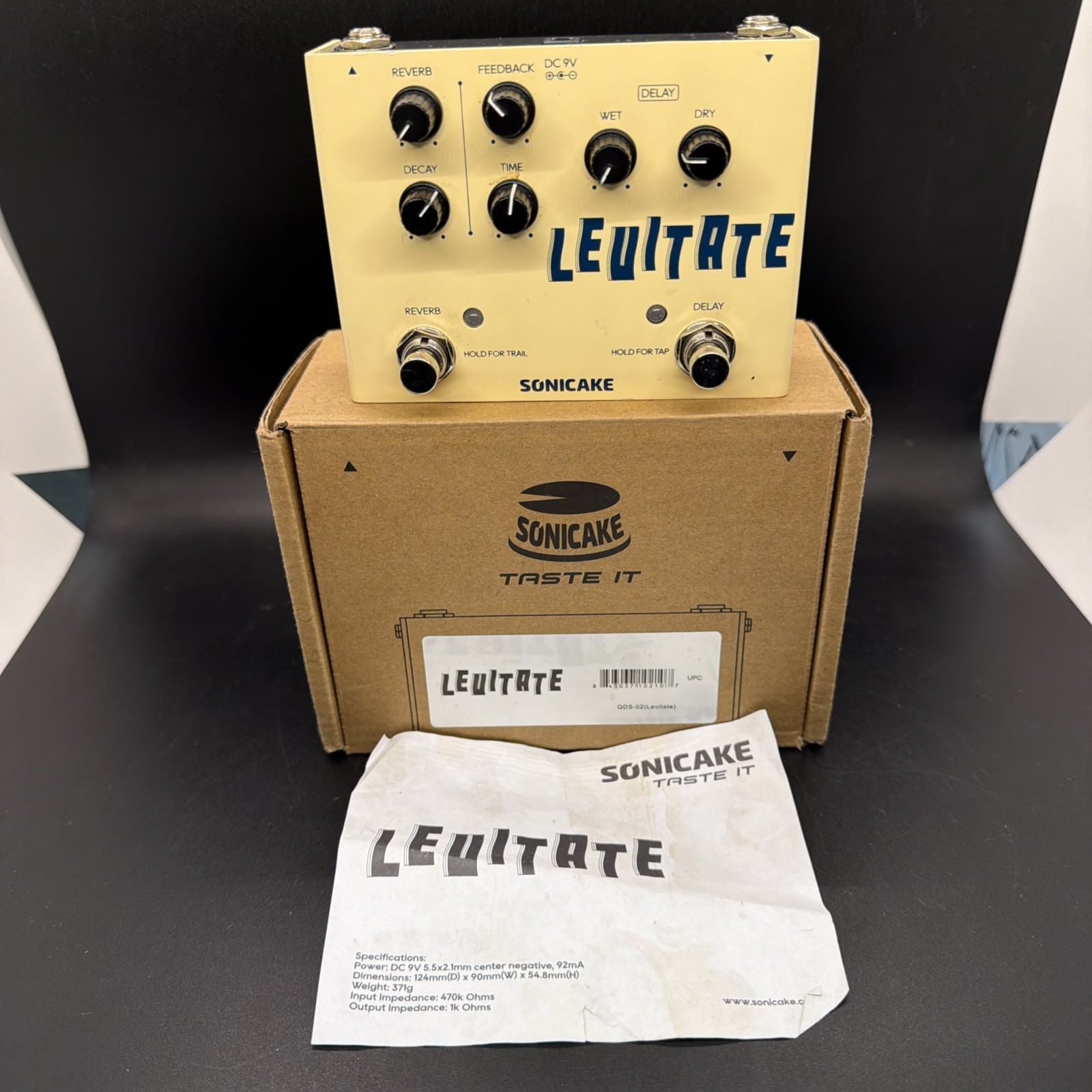 SONICAKE Levitate Digital Delay and Reverb 2 in 1 Guitar Effects Pedal