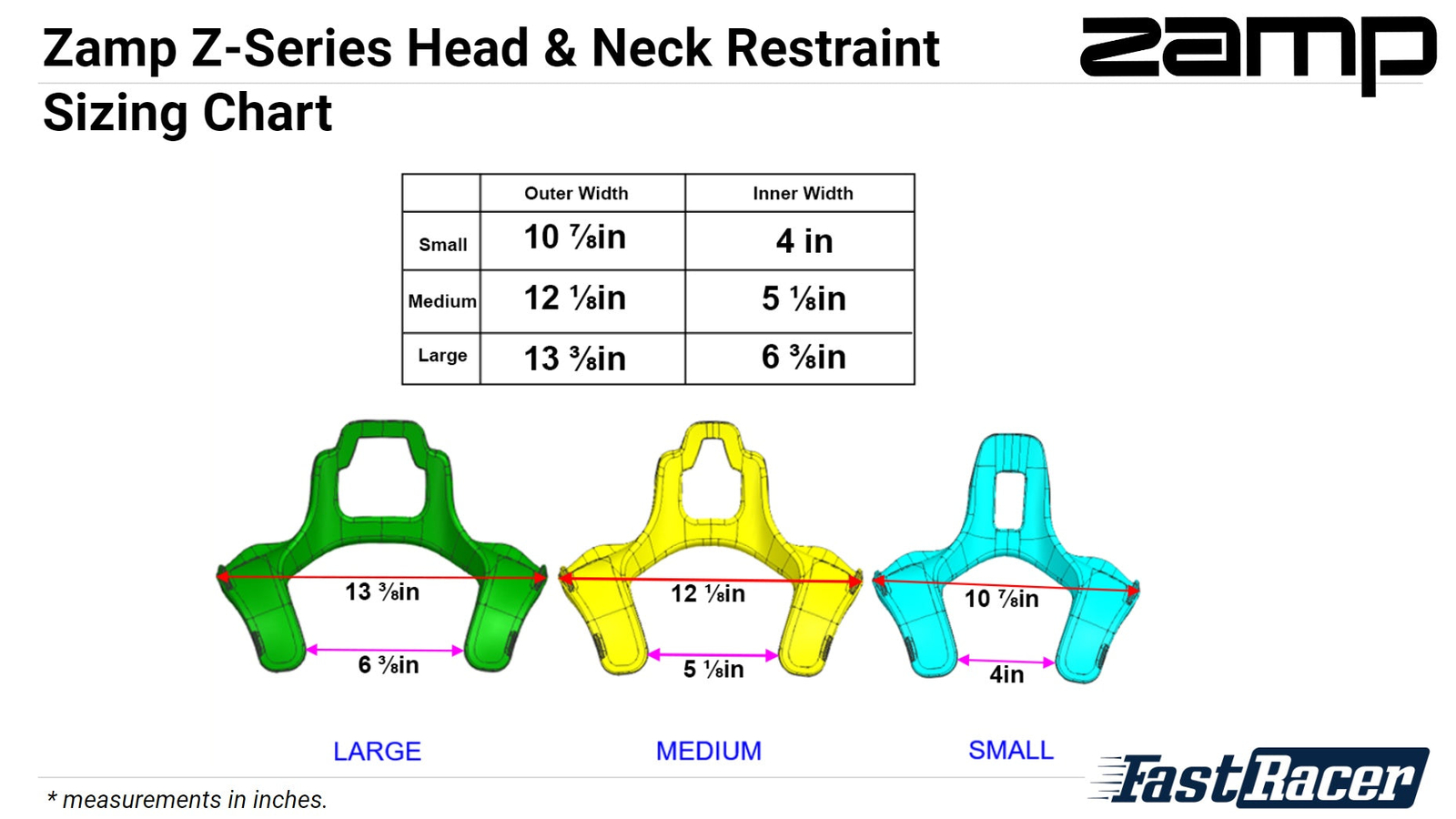 Zamp Z-Tech Series 8A Head and Neck Restraint SFI 38.1 - Size MEDIUM