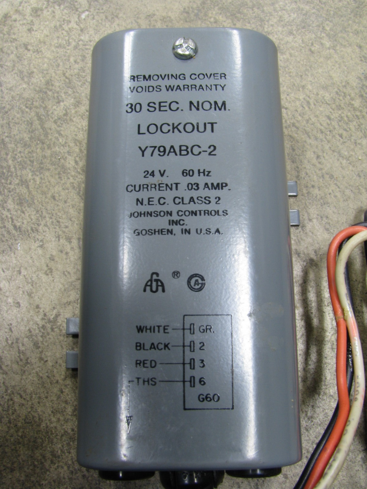 Y79ABC-2 Johnson Controls Lockout Module 24volt 60HZ