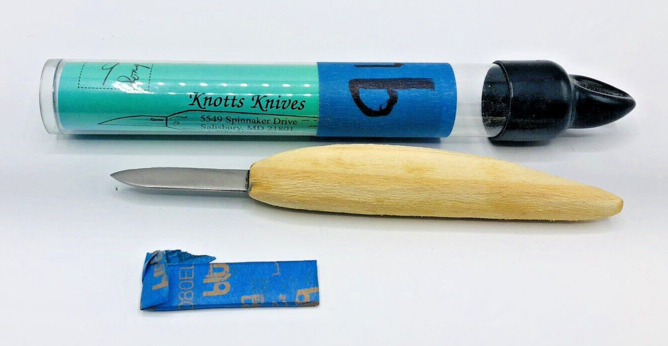 ORIGINAL KNOTTS KNIVES WOOD CARVING KNIFE WOODCARVINGrare whittling bird decoy