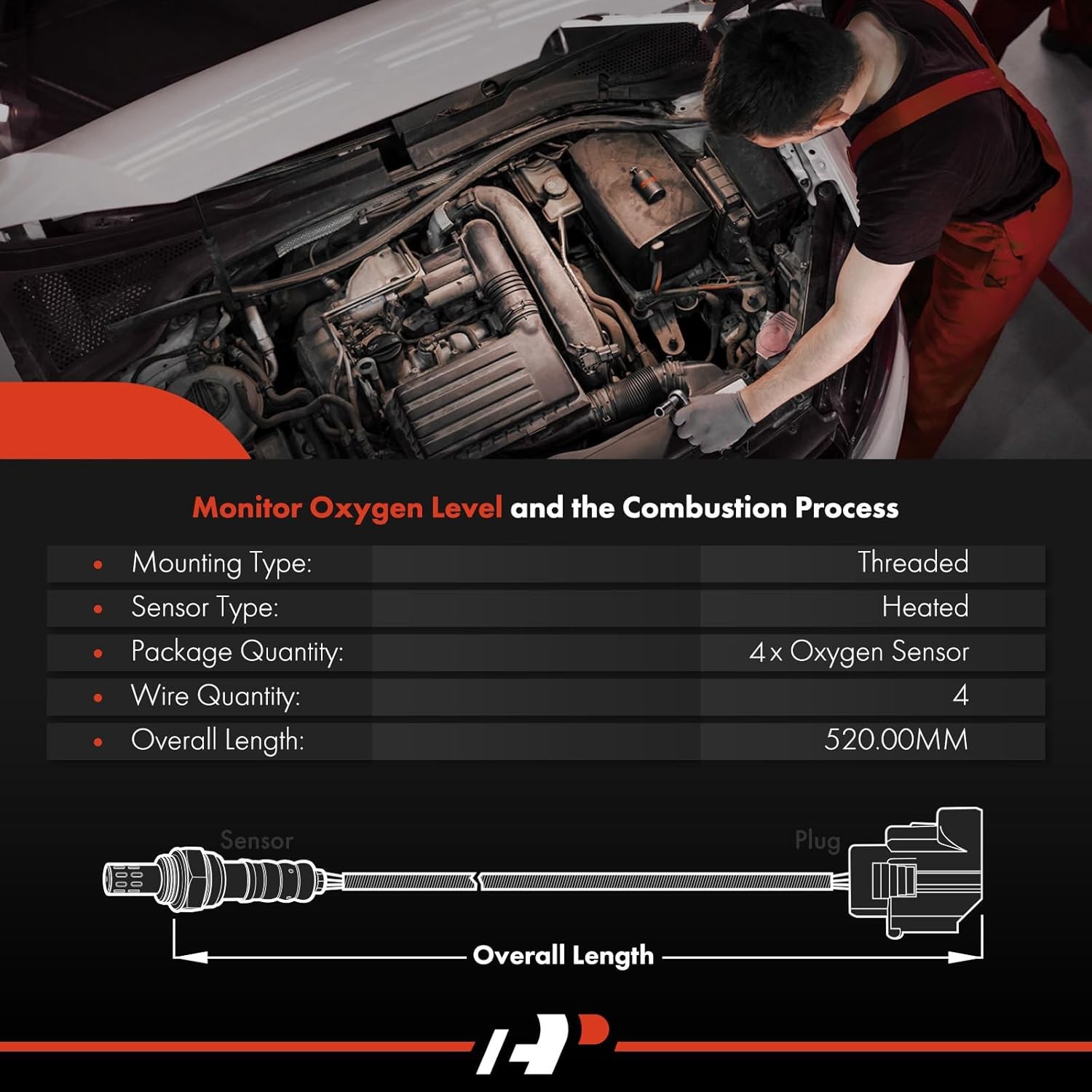 A-Premium O2 Oxygen Sensor Compatible w/Chevy,GMC,Cadillac,Buick&Saturn Models-E