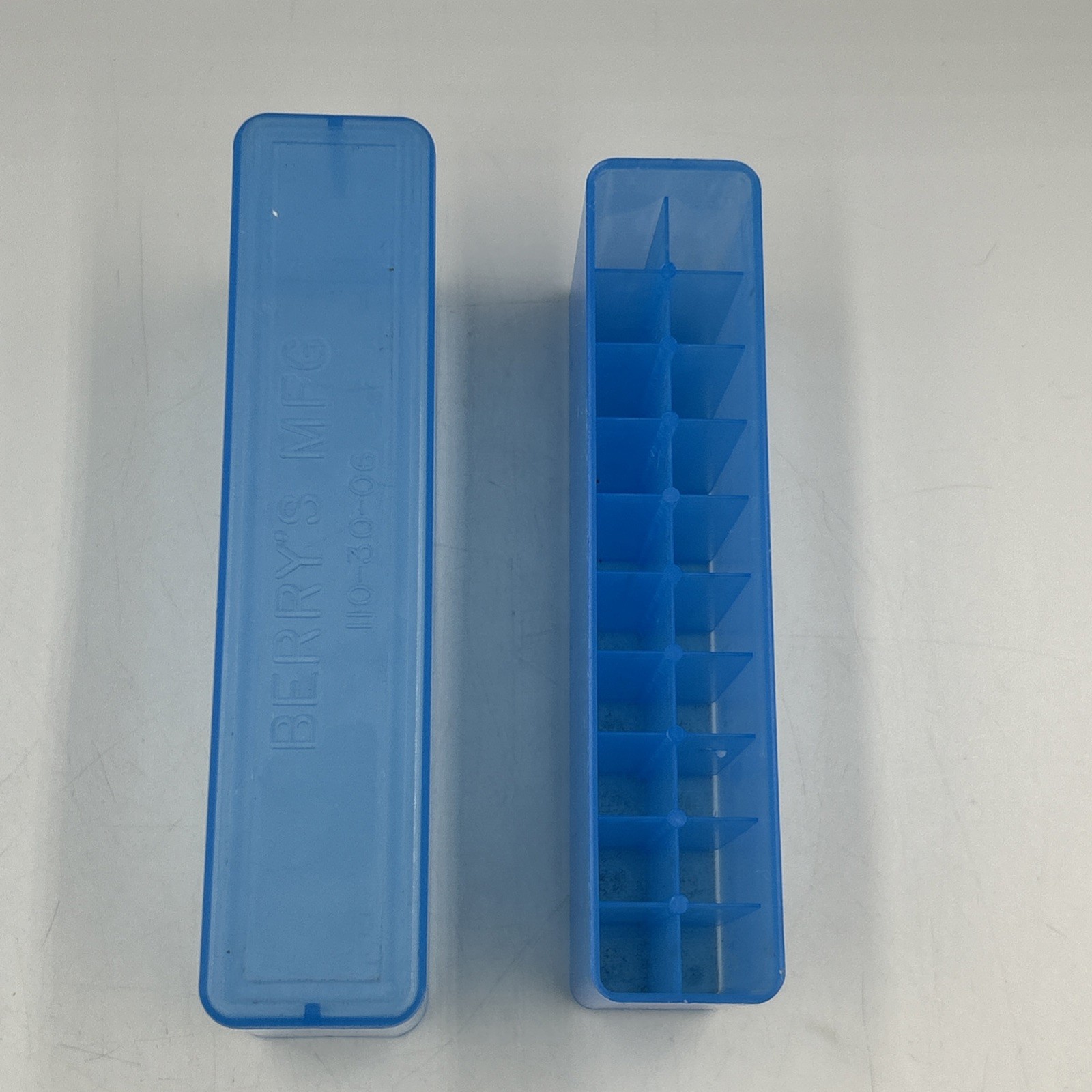 BERRY'S Plastic Ammo Box, Blue 20 Round 110/30-06