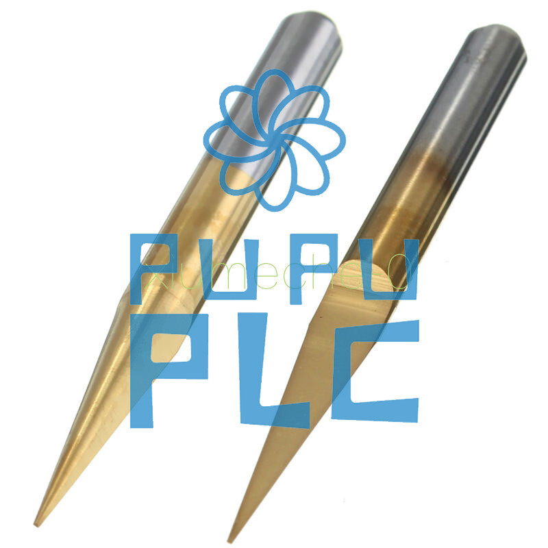 10PCS 3.175mm Carbide PCB Engraving Bits CNC Router Tool 10 Degrees 0.1mm V-Shap