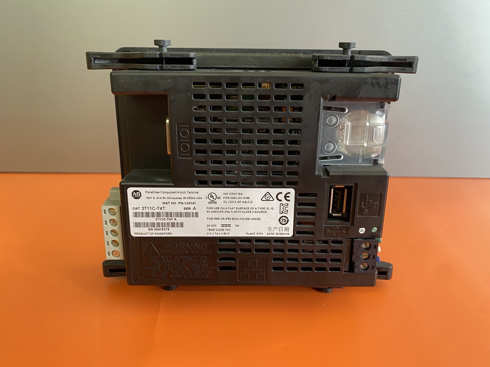Allen Bradley 2711C-T4T Panel View Touch Screen C400 4” 24VDC