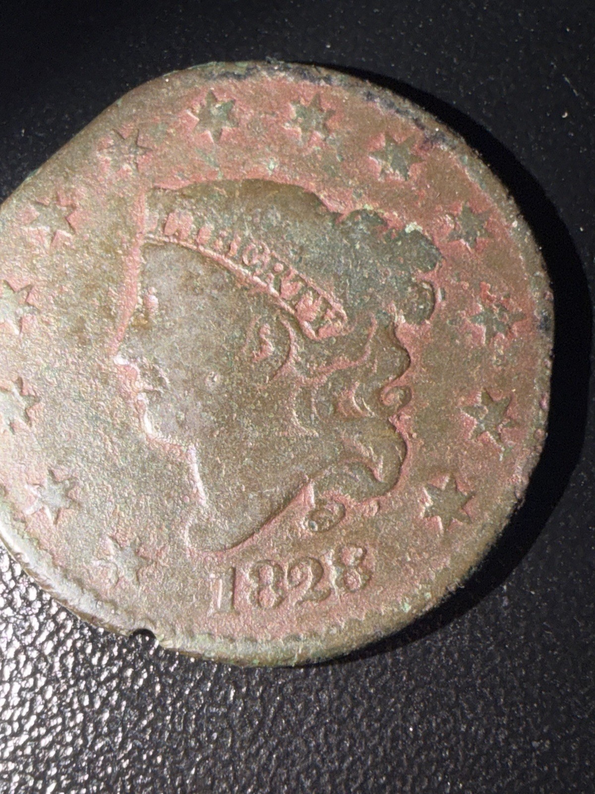 1828 Large Date Large Cent VG