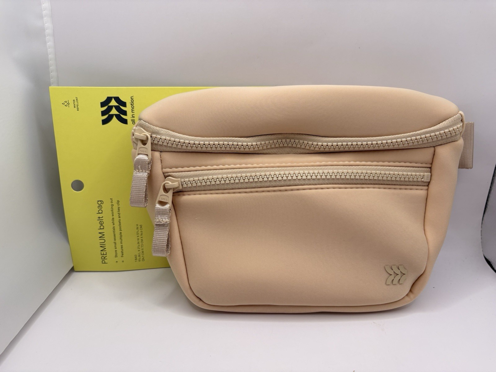 All In Motion - Faux Neoprene - Premium Belt Bag (fanny pack) - Cream