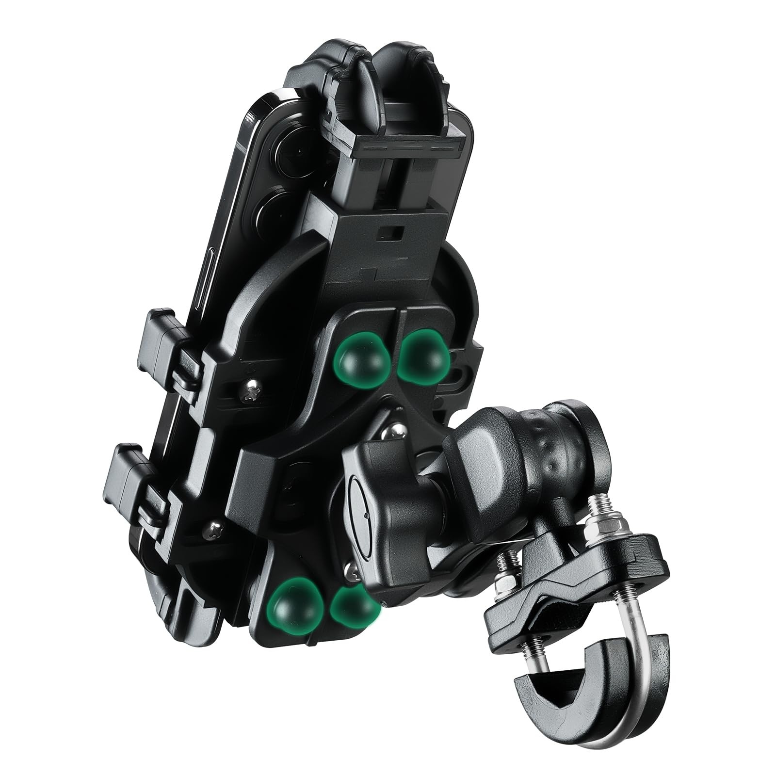 ROCKBROS Aluminum Motorcycle Bike Phone Mount with Vibration Dampener Black