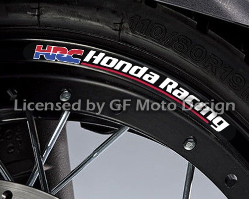 8x HRC Racing Wheel Stickers Small Decals CBR600RR CBR1000RR CB CBR