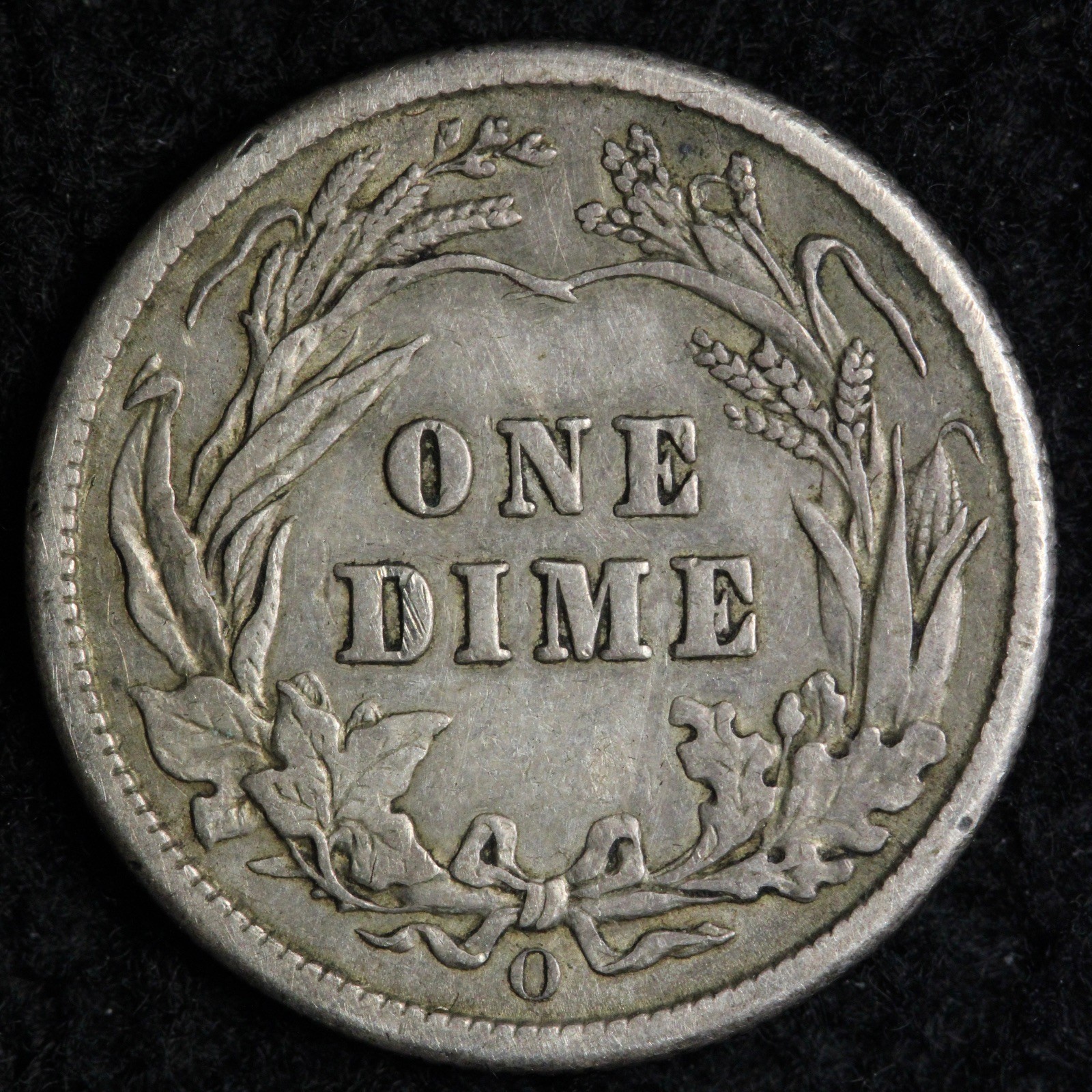 1908-O Barber Silver Dime XF+ E250 AWUHM