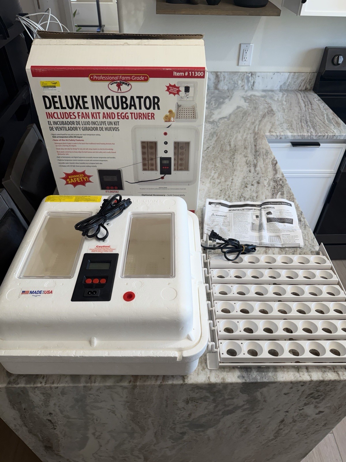 Little Giant Digital Deluxe  Incubator with Fan Kit & 41 Egg Turner Model 11300