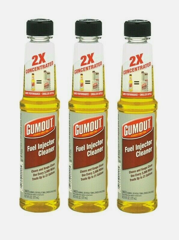 3~ Gumout Gasoline Fuel Injector Cleaner 6oz Treats 21 Gallons Reduces emissions
