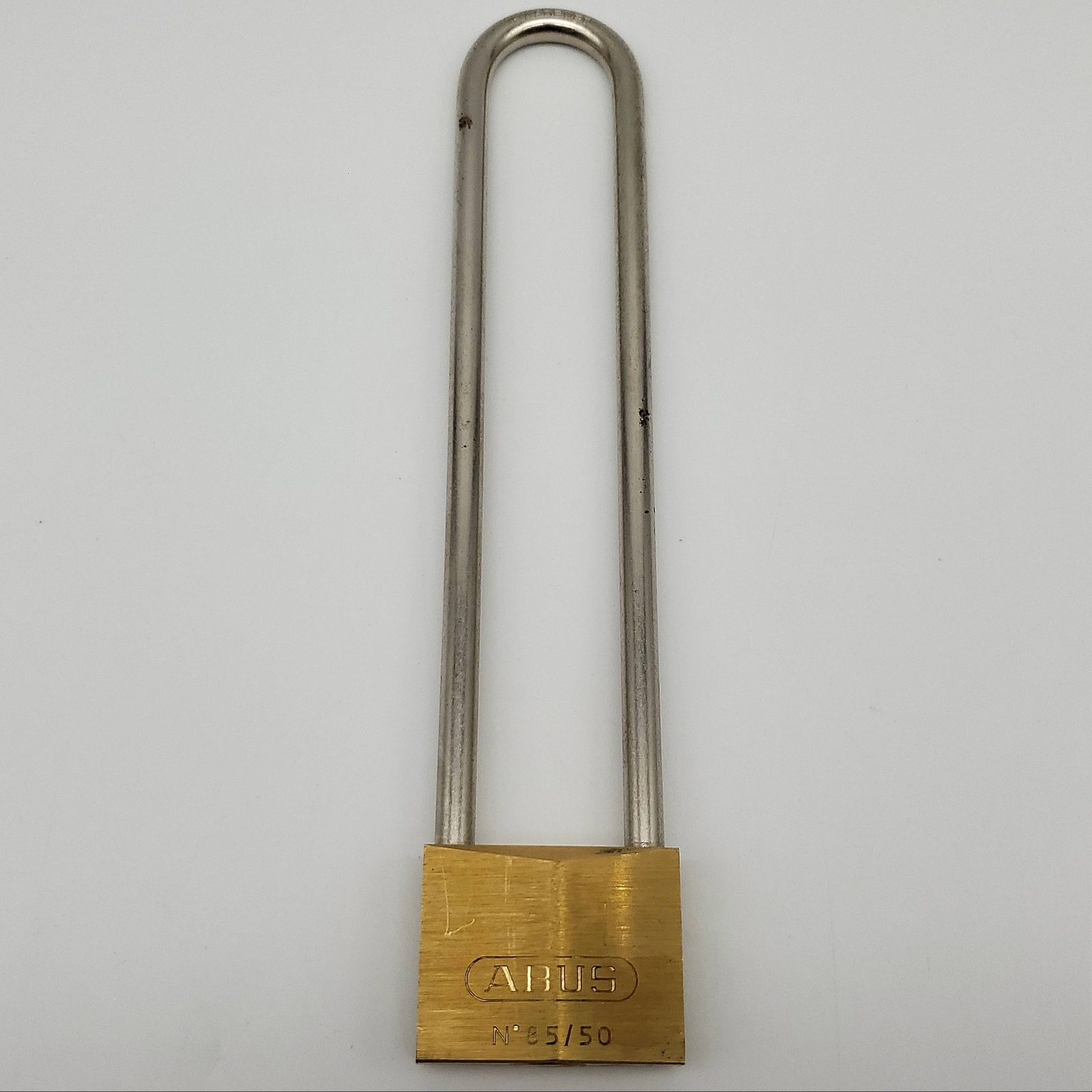Abus No 85 / 50 Padlock 7-3/4"L x 0.30" D Shackle 2" Wide Body Solid Brass