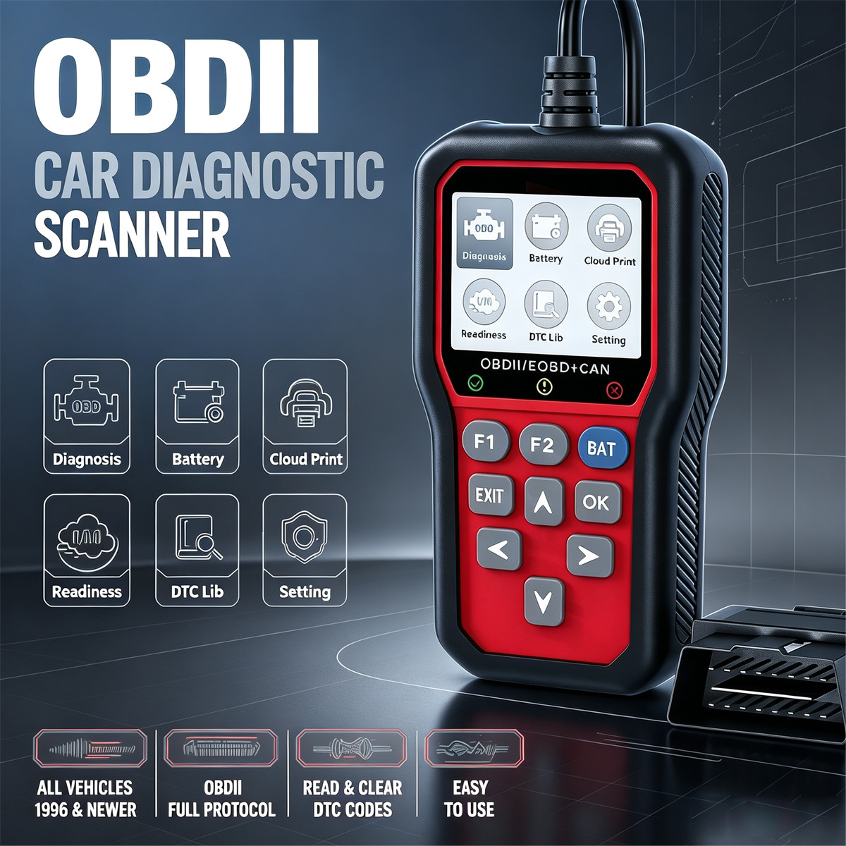 N2319 For Mercedes Benz DIAGNOSTIC SCANNER TOOL OBD2 SRS TPMS RESETS