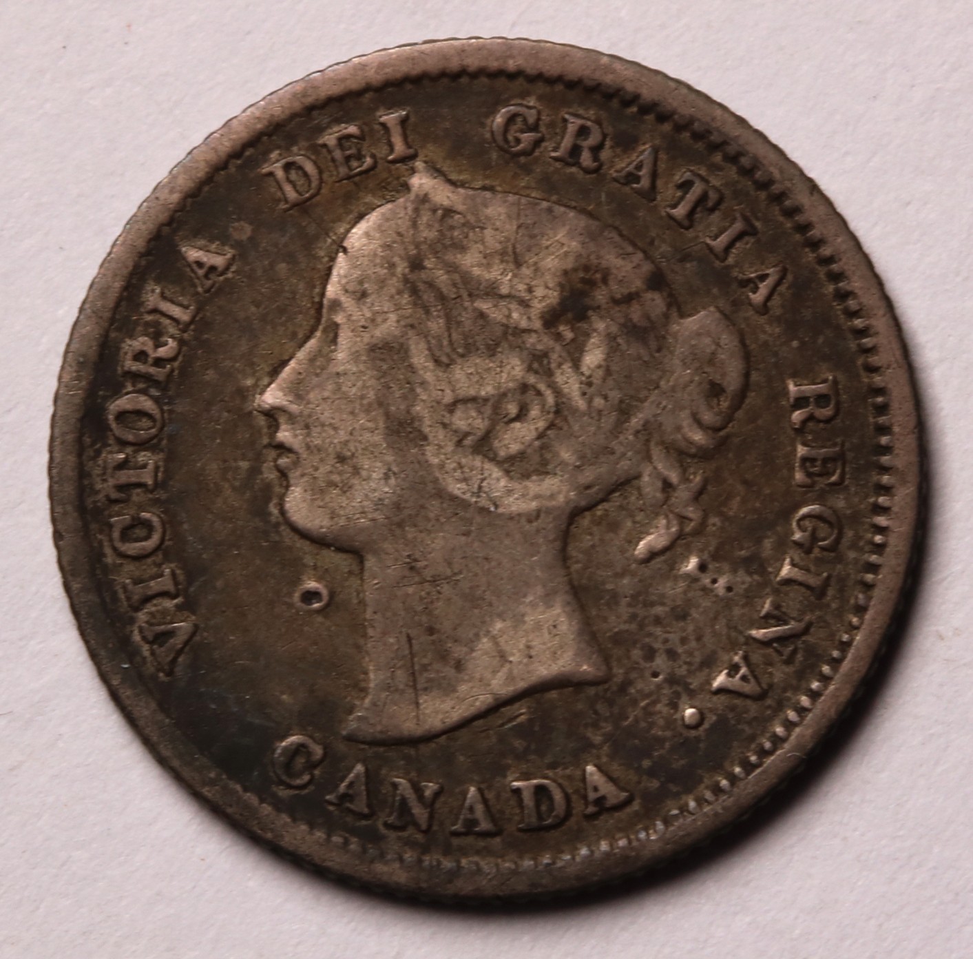 1872 H Canada 5 Cent Silver Coin  Q. Victoria  KM#2