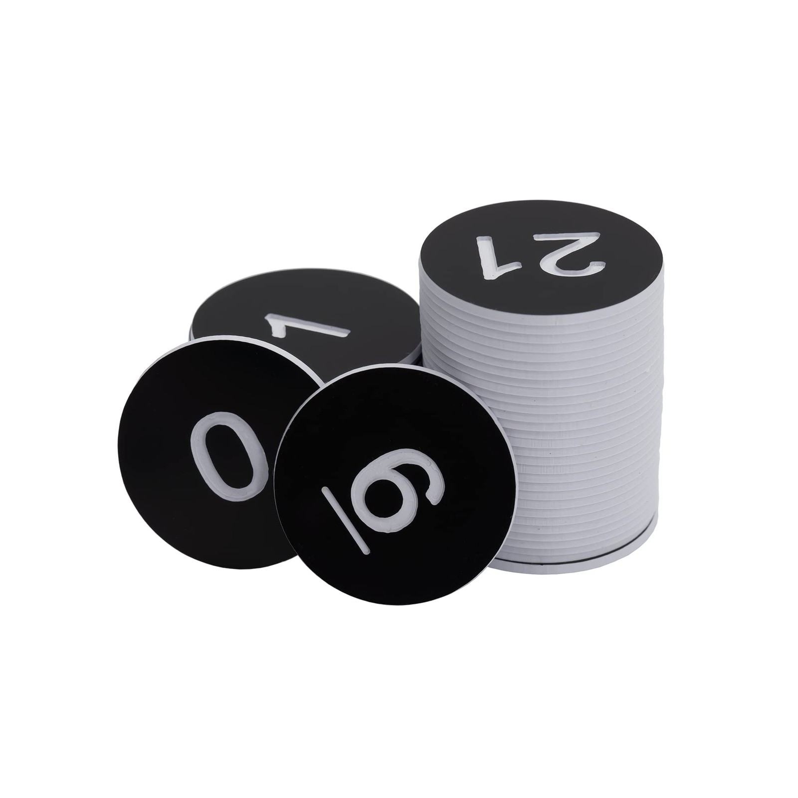 Round Plastic Numbered Discs Number Tags Engraved Numbered Tags Without Hole ...