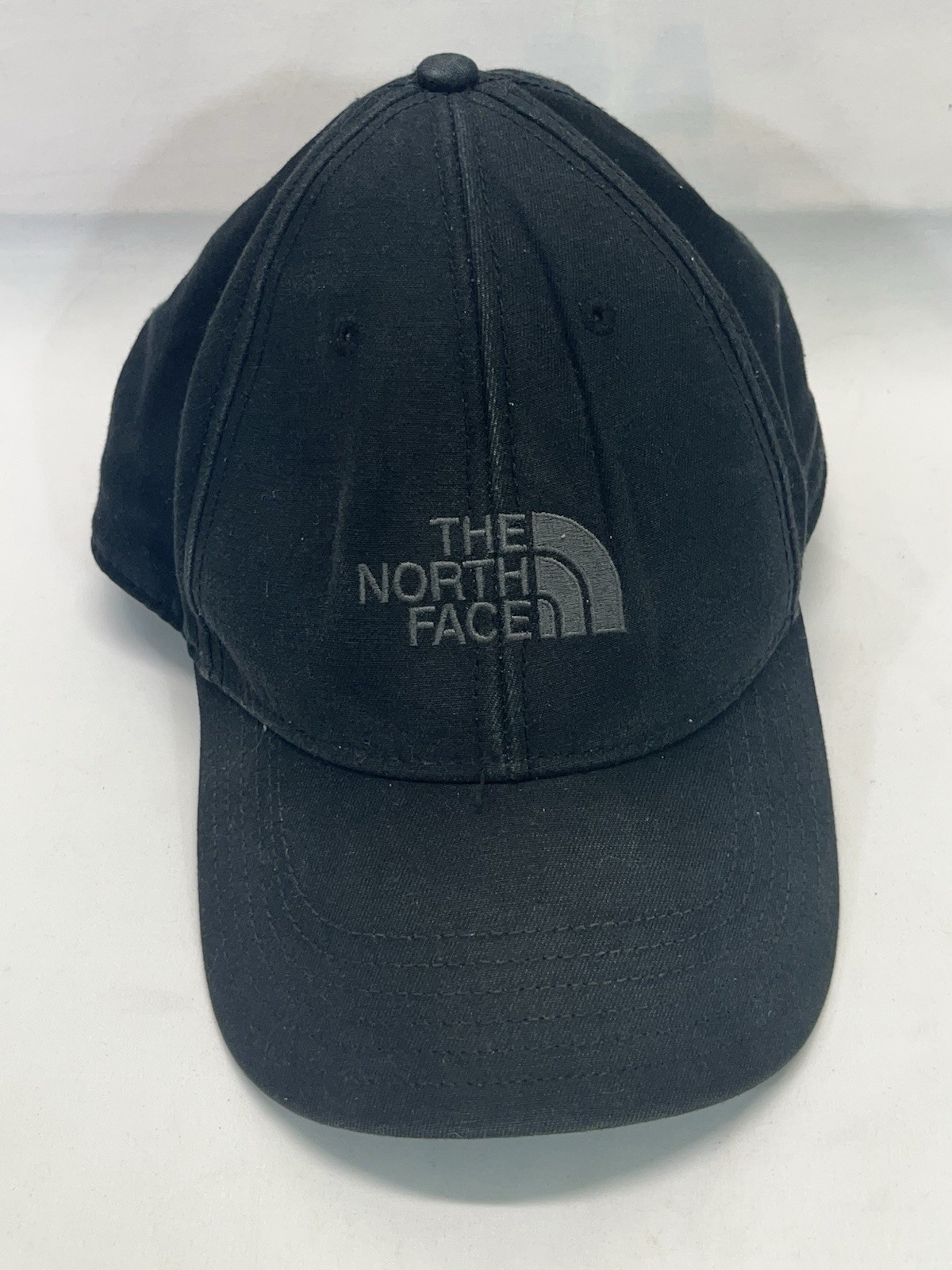 NORTH FACE CAP UNISEX OS ADJUSTABLE STRAP BLACK WGRAY LOGO