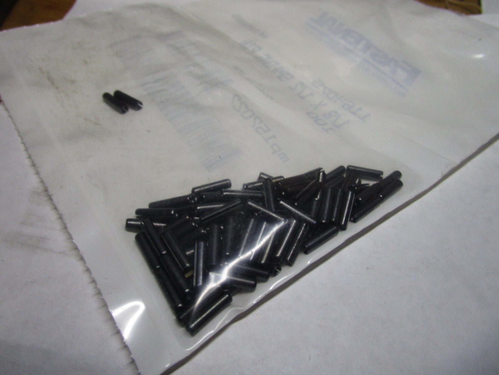 1/8" x 1/2" Plain Finish Steel Slotted Spring Pin QTY 100