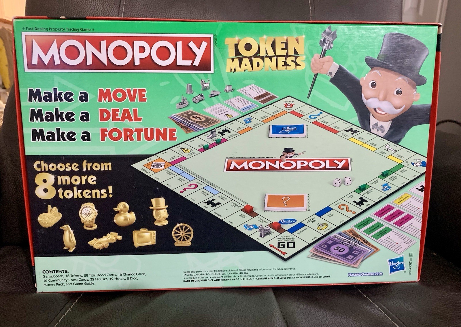 Monopoly Token Madness Includes Golden Tokens Complete New Open Box