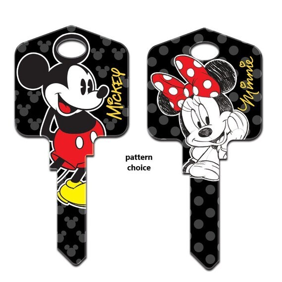 Disney House Key Blank Mickey Mouse or Minnie Mouse Kwikset or Schlage UPICK NEW