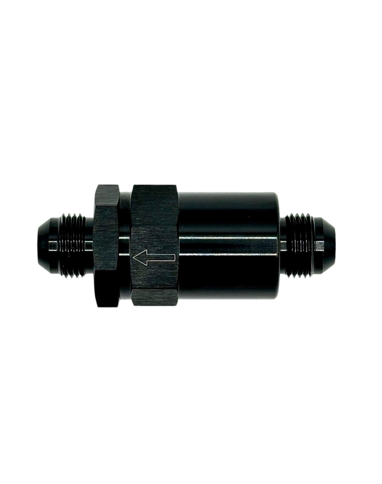 8AN INLINE FUEL FILTER - 30 MICRON FOR 1/2" FUEL LINE (BLACK)