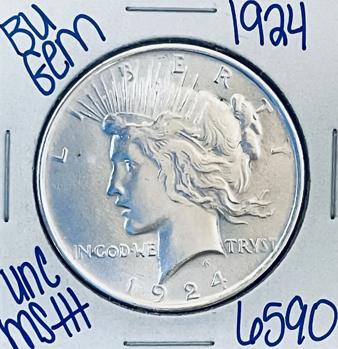 ⭐️1924 GEMBU⭐️SILVER PEACE DOLLAR COIN⭐️UNCIRC MS+++⭐️