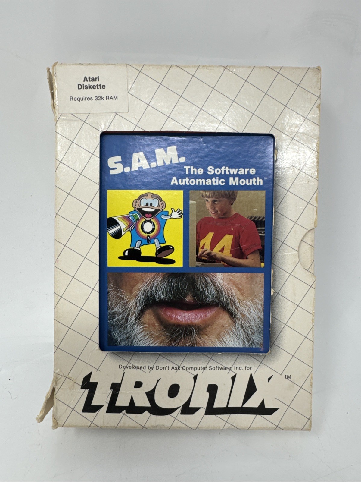 TRONIX S.A.M. - The Software Automatic Mouth for Atari 400/800 In Box Untested